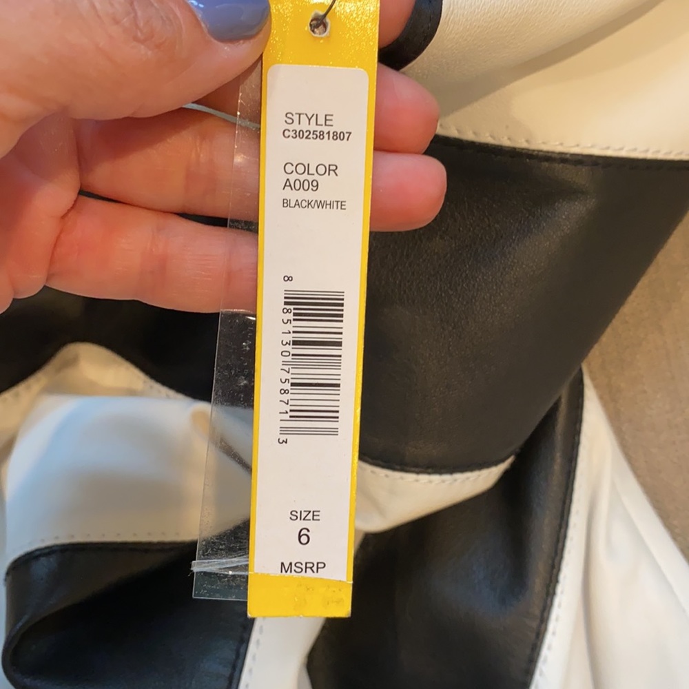 NWT RARE Alice & Olivia Leather Dress - Picture 8 of 9